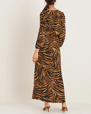 Tiger-Print Maxi Dress