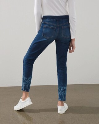 Tie Dye Hem Pull-On Ankle Jeggings