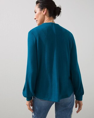Cozy Tie Front Wrap Cardigan