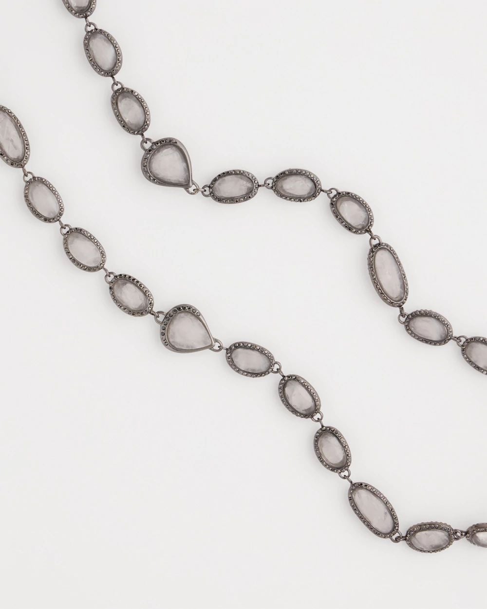 Frosted Quartz Single Strand Necklace click to view larger image.