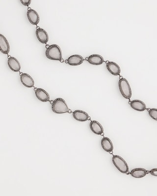 Frosted Quartz Single Strand Necklace click to view larger image.