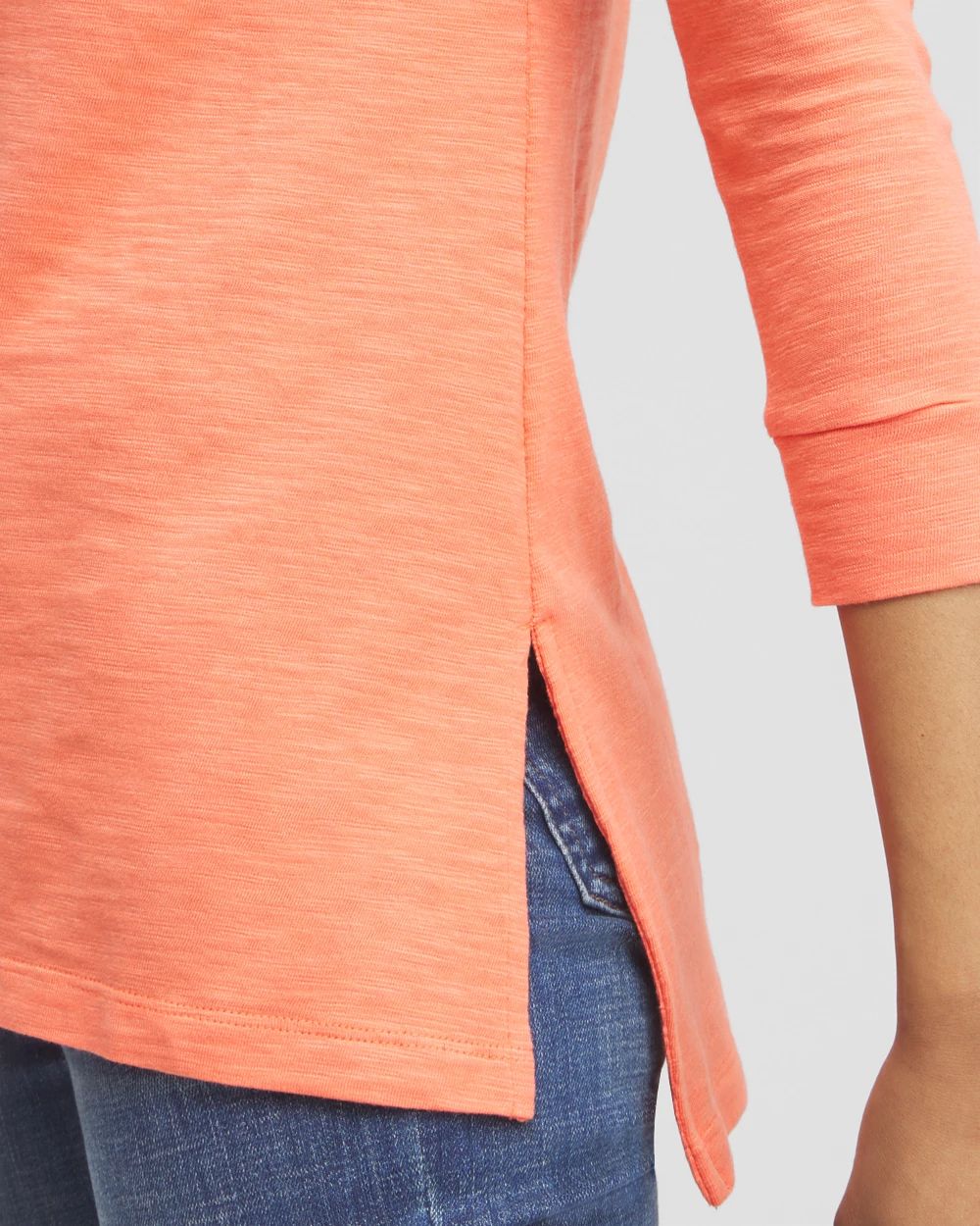 Henley Side Slit Tunic