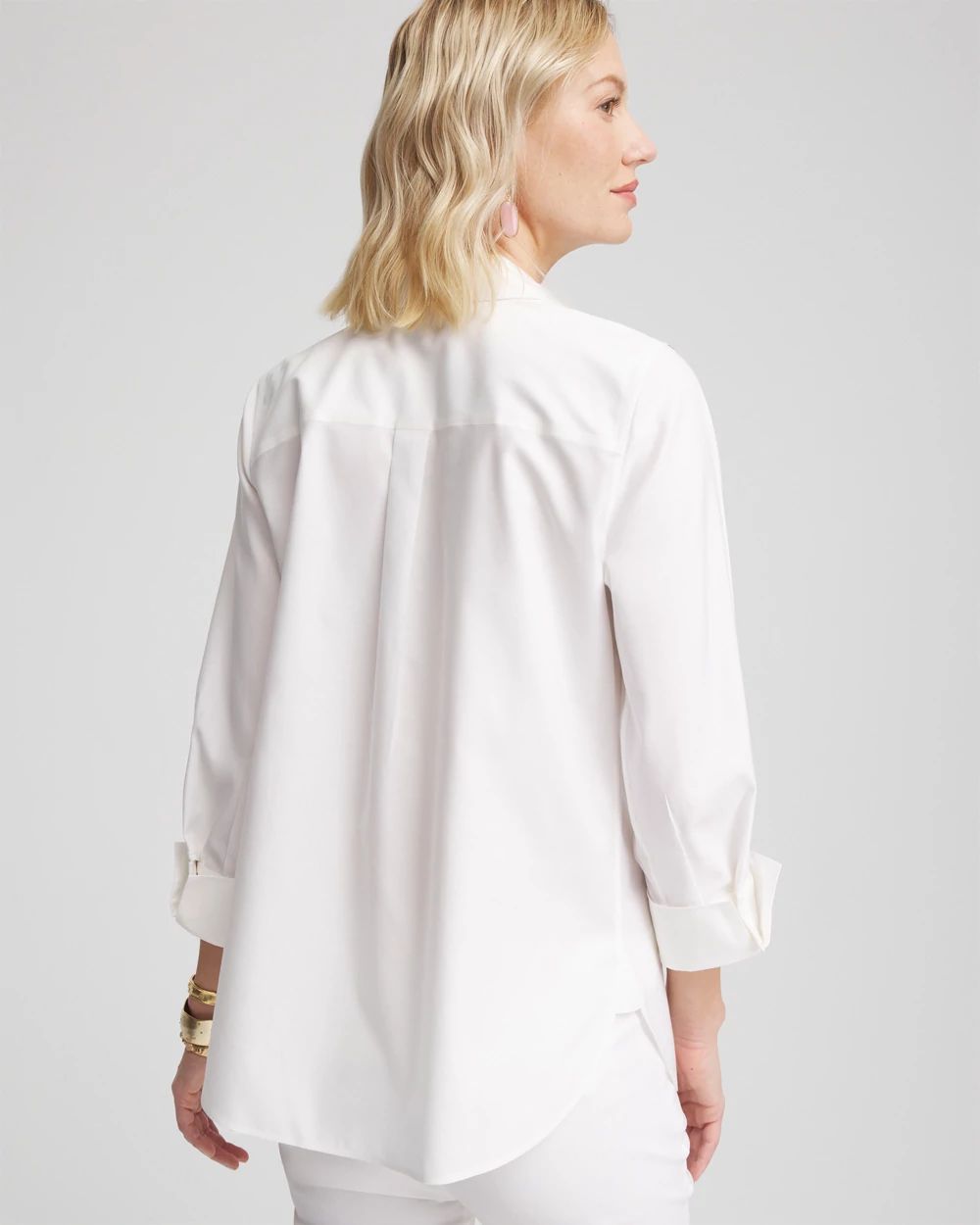 No Iron™ Floral Stretch Shirt click to view larger image.