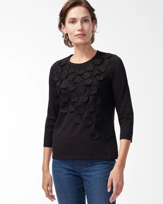 3D Floral Applique Tee