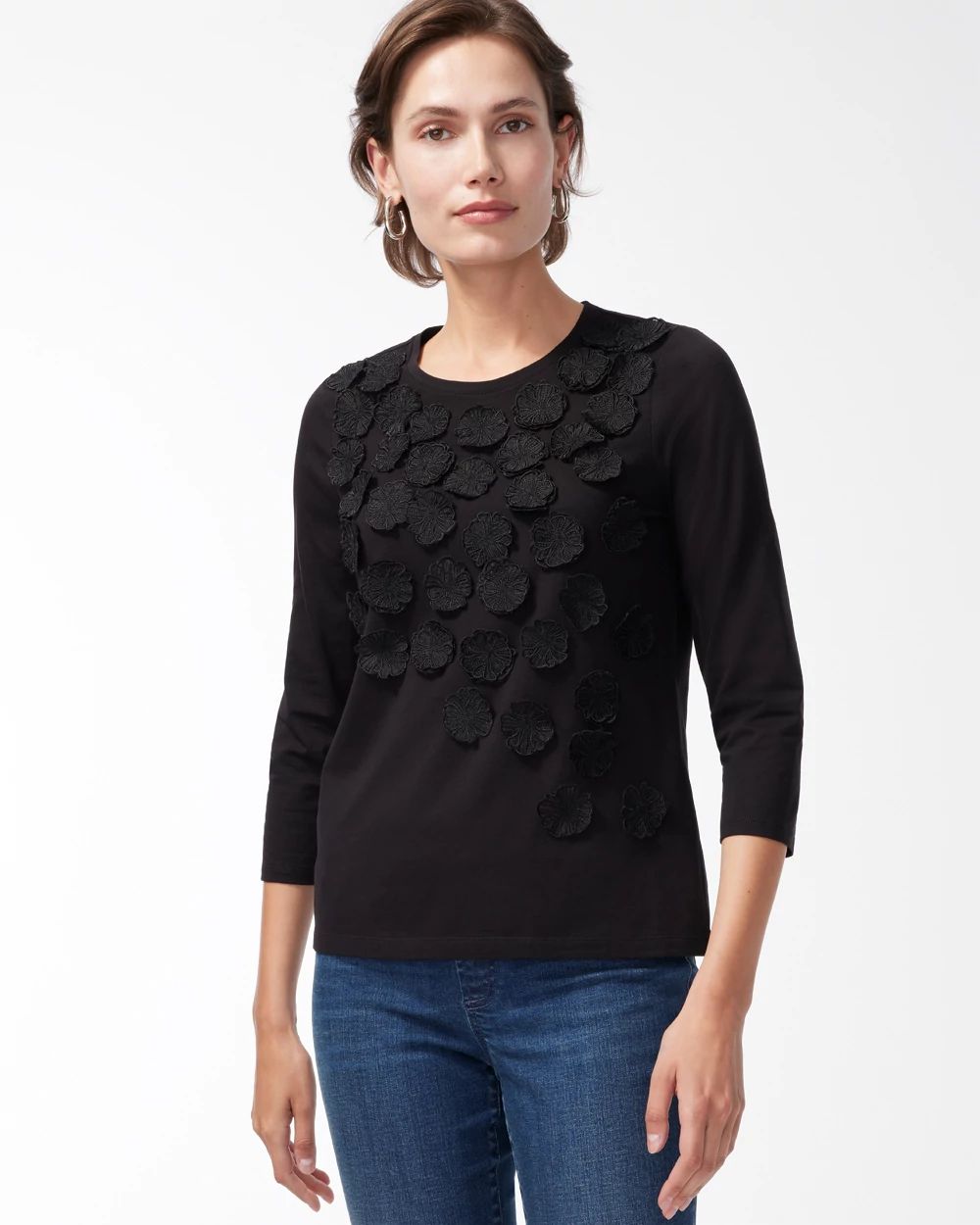 3D Floral Applique Tee