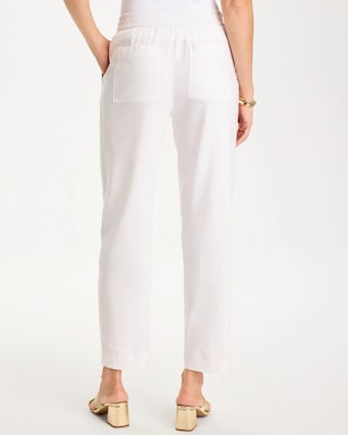 Soft-Stretch Linen Straight Tapered Ankle Pants click to view larger image.