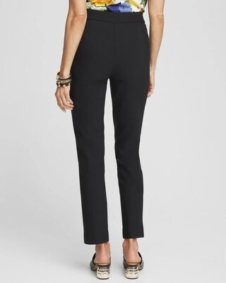 Bi-Stretch Front Seam Slit Ankle Pants click to view larger image.