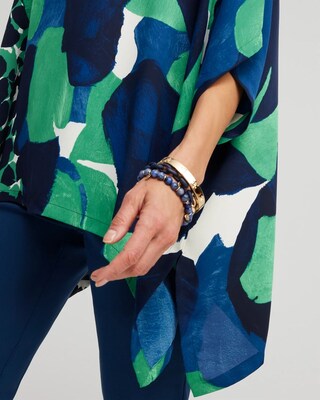 Mosaic Print Poncho