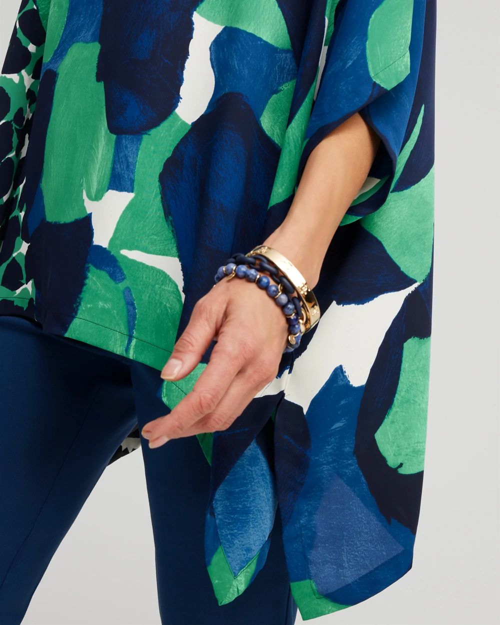 Mosaic Print Poncho