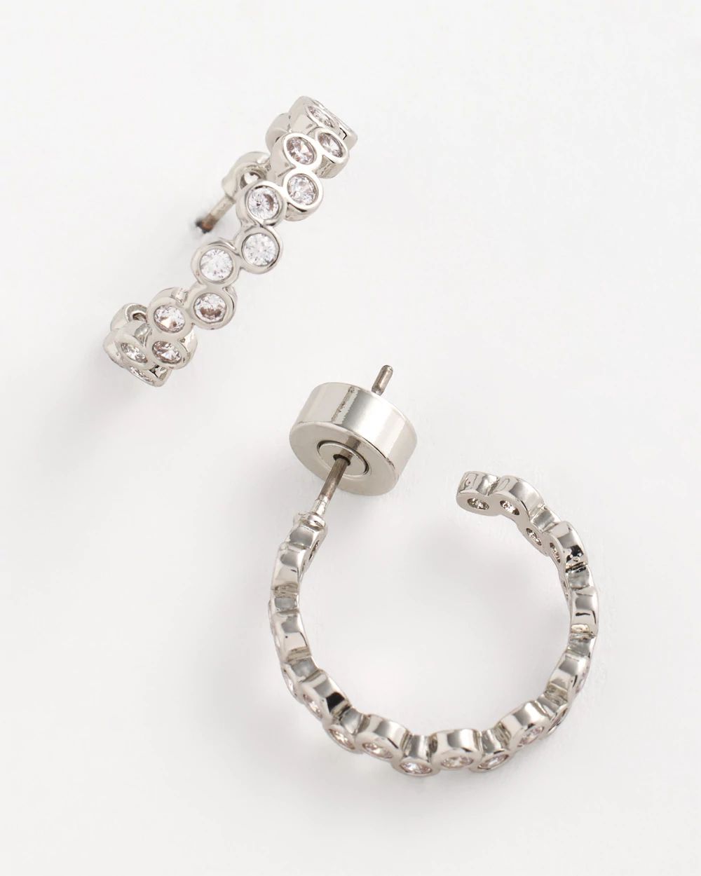 No Droop® Silvertone Hoop Earrings