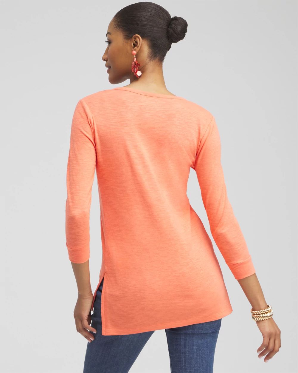 Henley Side Slit Tunic
