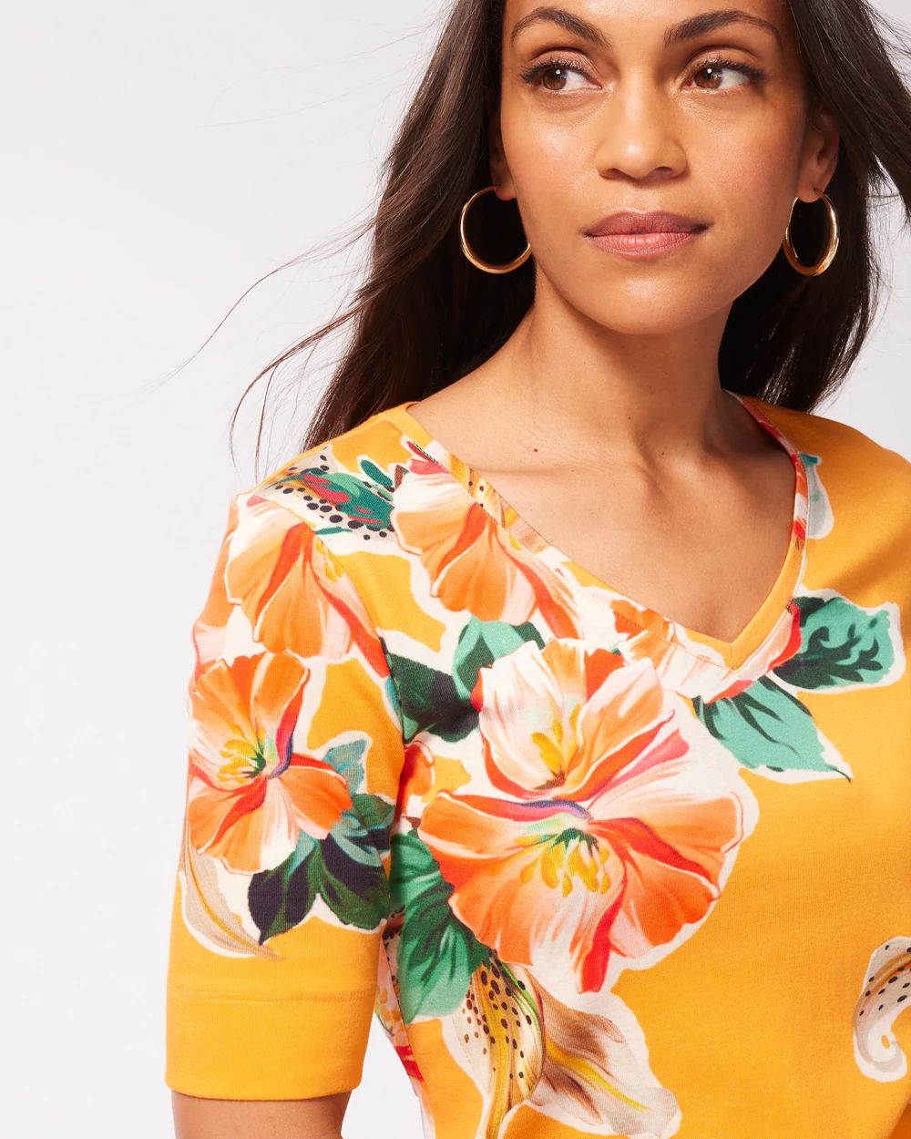 Pima Lilies Everyday V-Neck Tee