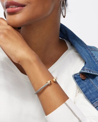 Mixed Metal Cuff Bracelet