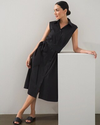 Black Label Poplin Shirt Dress