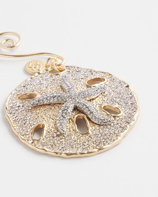 Gold Rhinestone Sandollar Ornament