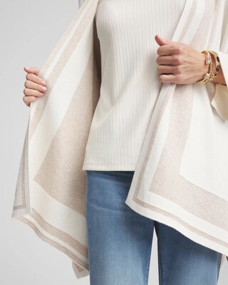 Striped Reversible Ruana click to view larger image.