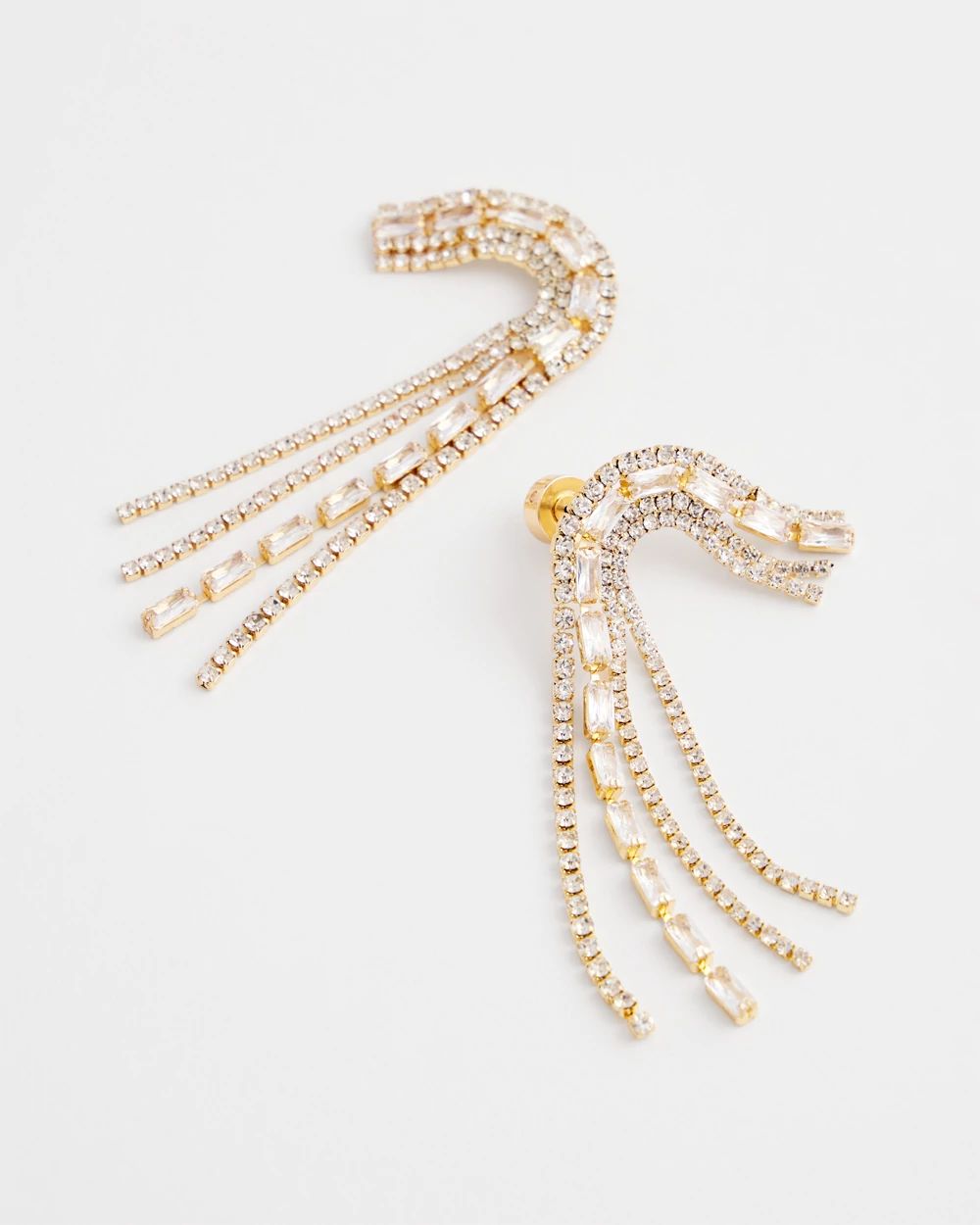 No Droop® Embellished Candy Cane Tassel Earrings click to view larger image.
