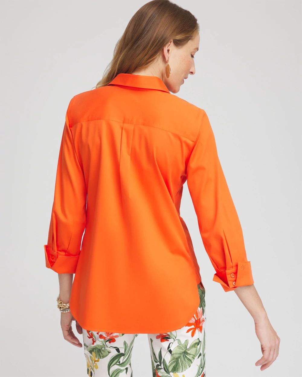 No Iron™ 3/4 Sleeve Stretch Shirt
