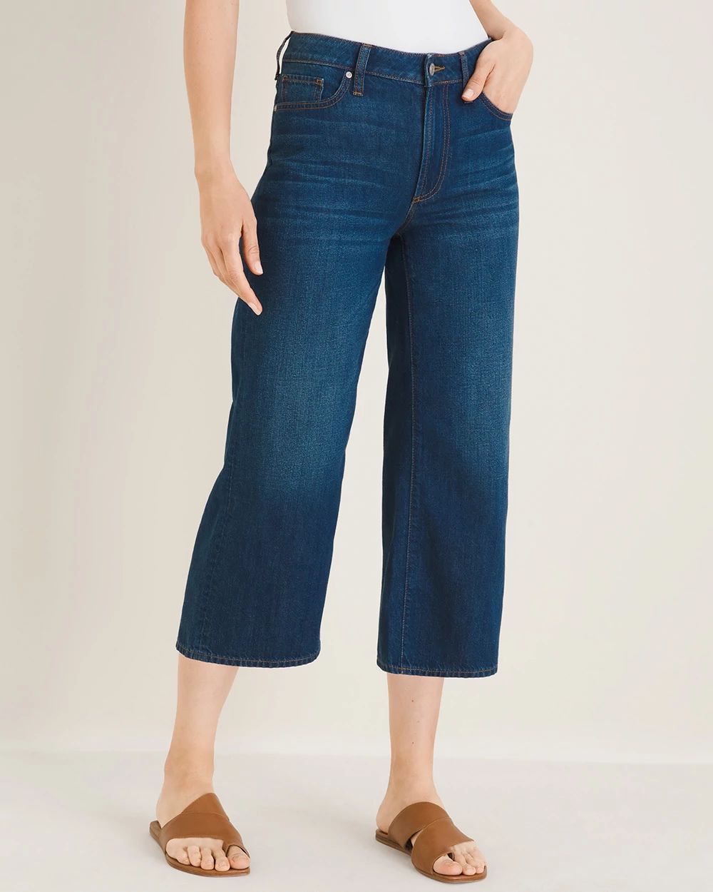 High-Rise Wide-Leg Hemp-Blend Crops