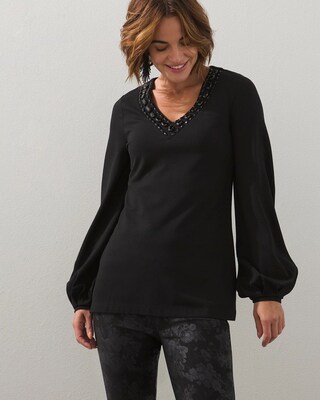 Embellished Ponte Tunic
