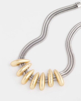 Mixed Metal Collar Necklace click to view larger image.