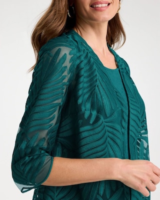 Travelers™ Collection Palm Frond Sheer Jacket click to view larger image.