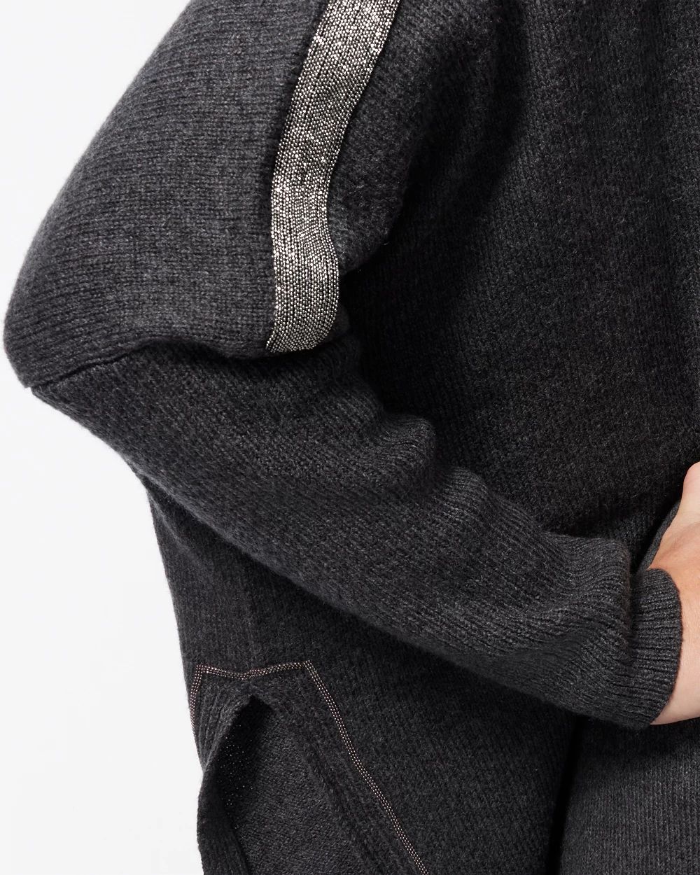 Ball Chain Knit Poncho