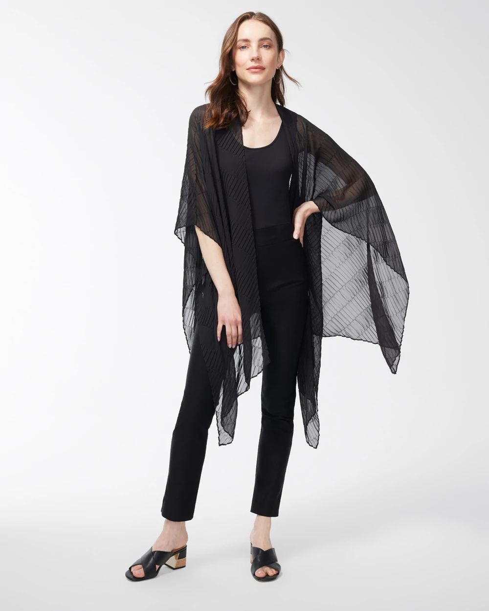Pleated Ruana