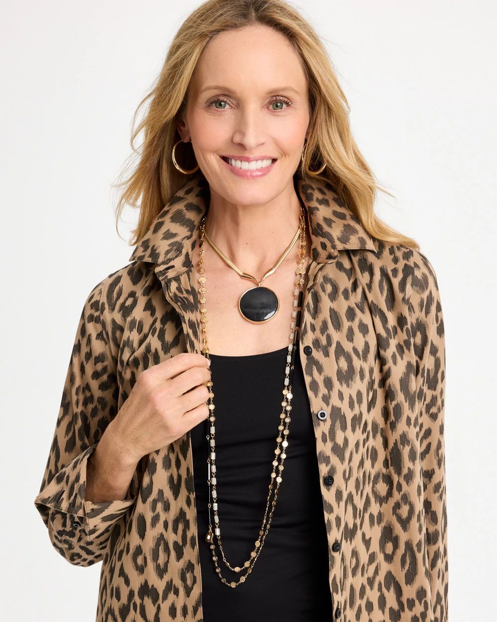 Black Gold Pendant Necklace click to view larger image.