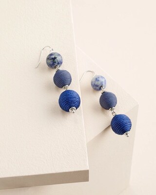 Blue Agate Drop Earrings