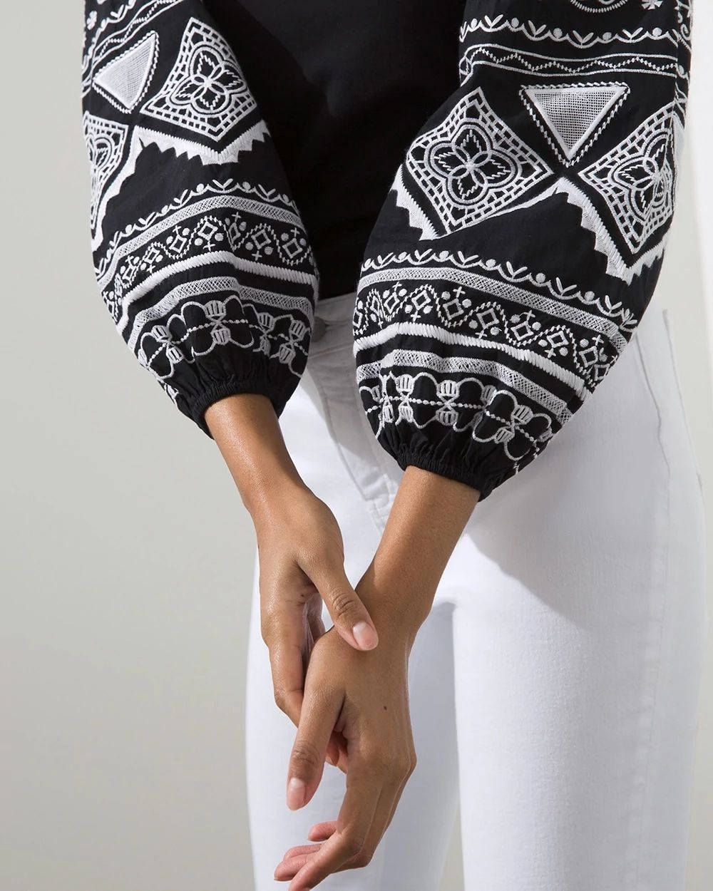Embellished Long Sleeve Tee