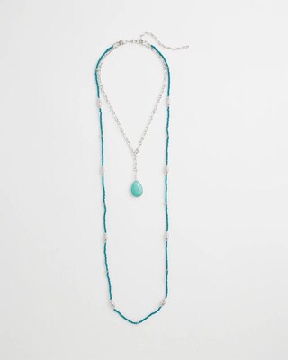 Convertible Beaded Pendant Necklace click to view larger image.