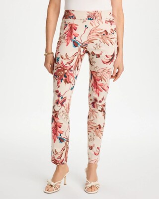 Printed Brigitte™ Slim Pull-On Ankle Pants