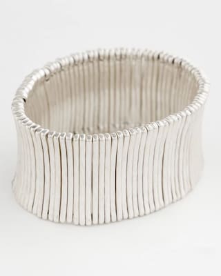 Silver Pave Slice Bracelet click to view larger image.