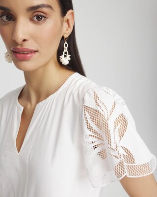 Eyelet Lace Inset Maxi Dress