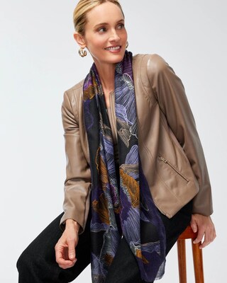 Floral Print Oblong Scarf