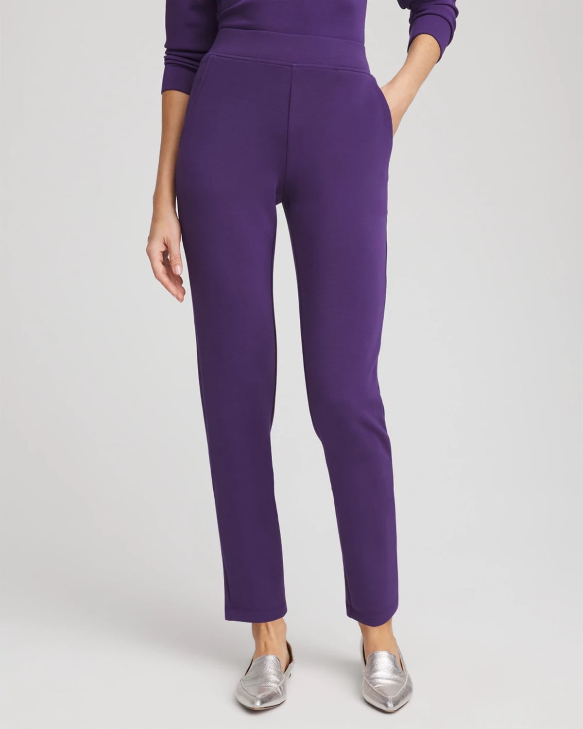 Chico's Tapered Ankle Pants In Purple Elixir In Purple