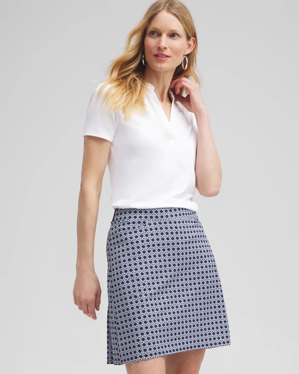 ® UPF Cane Back Pleat Skort