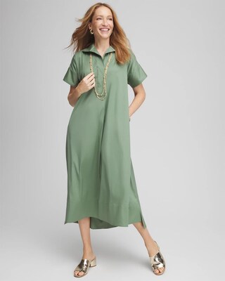Popover Hi-low Midi Shirtdress click to view larger image.