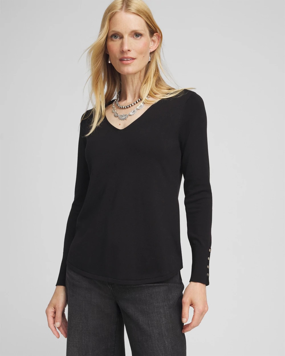 Ella V-Neck Pullover Sweater
