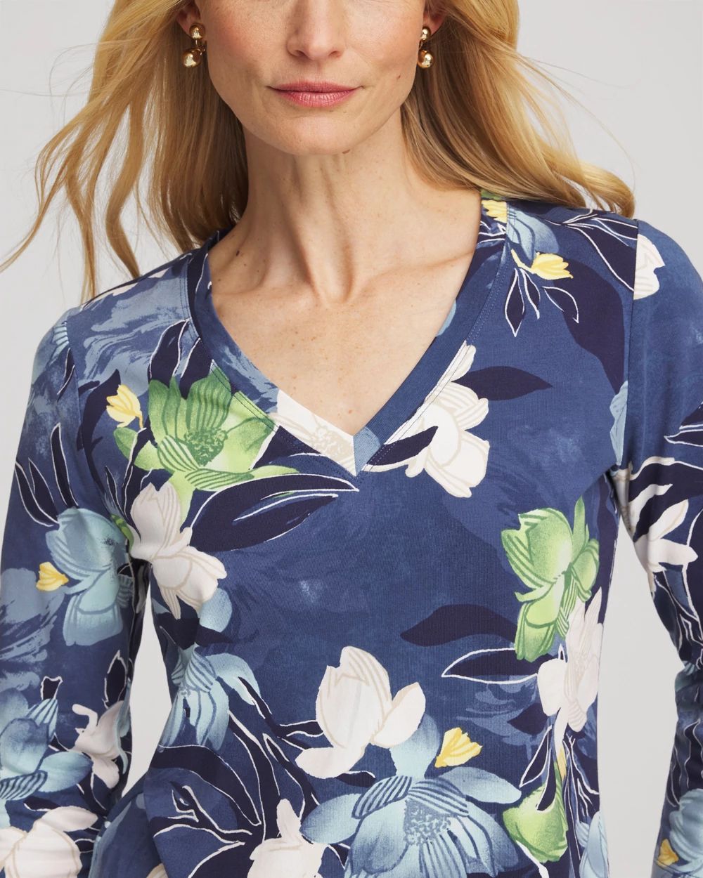 Printed 3/4 Sleeve Perfect Tee