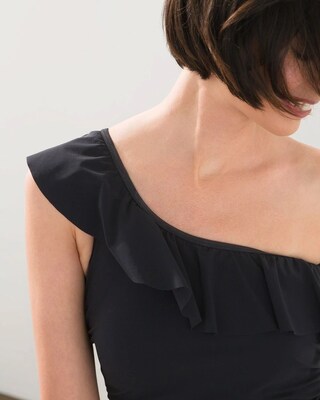 Ruffled One-Shoulder Swimsuit