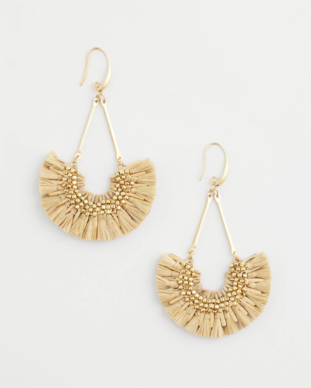 Seagrass Motif Drop Earrings