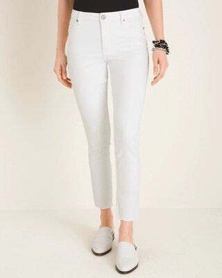 Premium Soft White Slim Ankle Jeans