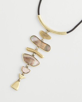 Adjustable Lip Shell Pendant Necklace click to view larger image.
