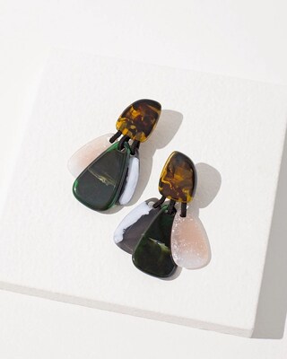 Tort Drop Post Earrings