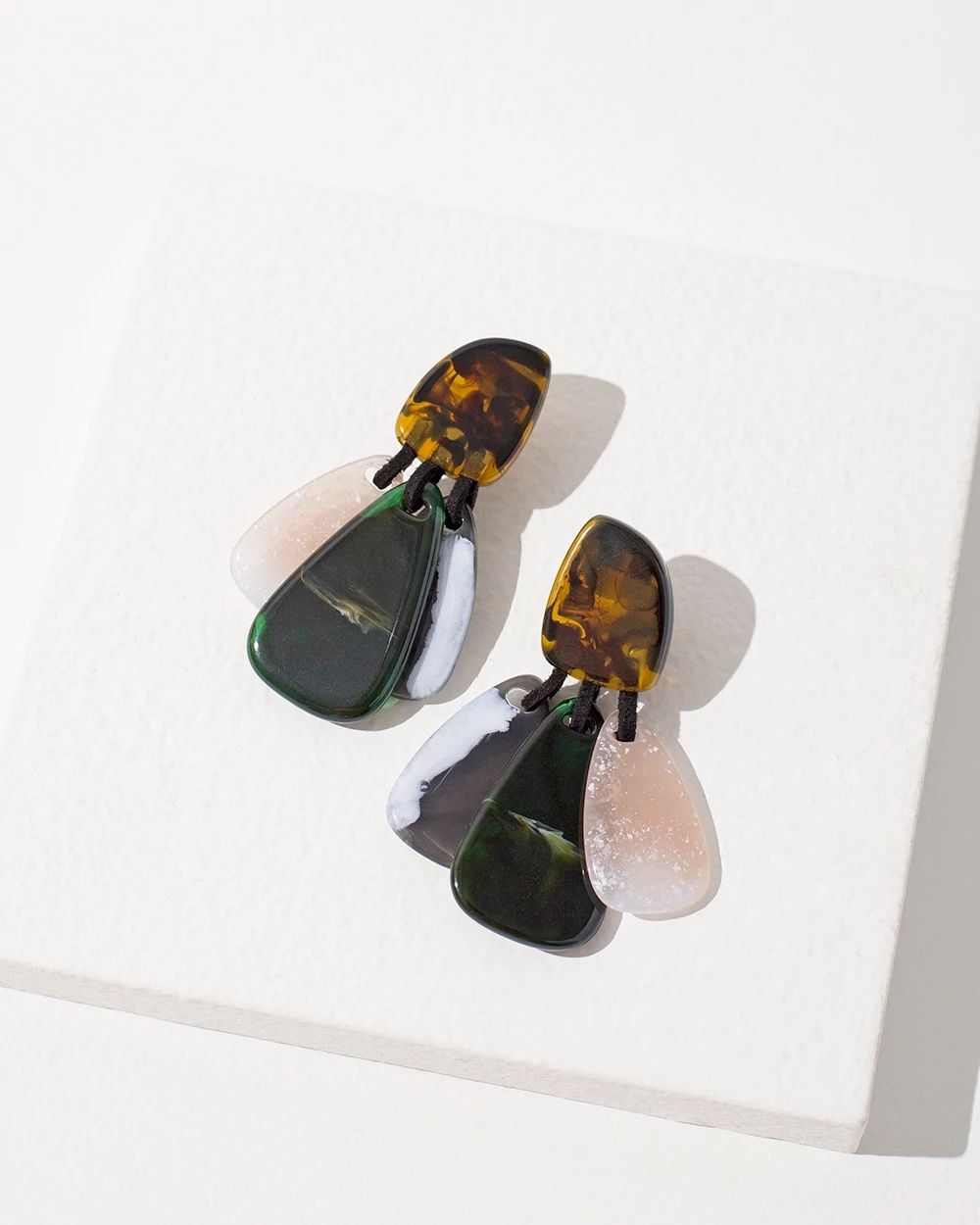 Tort Drop Post Earrings