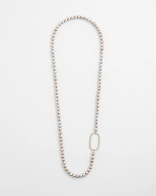 Fresh Water Pearl Pavé Infinite Necklace