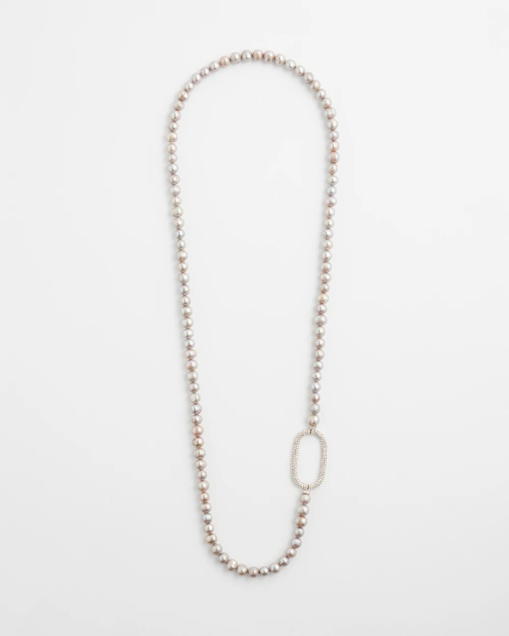Fresh Water Pearl Pavé Infinite Necklace