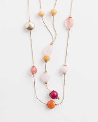 Natural Stone Convertible Necklace click to view larger image.